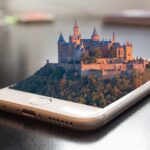 mobile phone, smartphone, hohenzollern castle, castle, metaverse, virtual reality